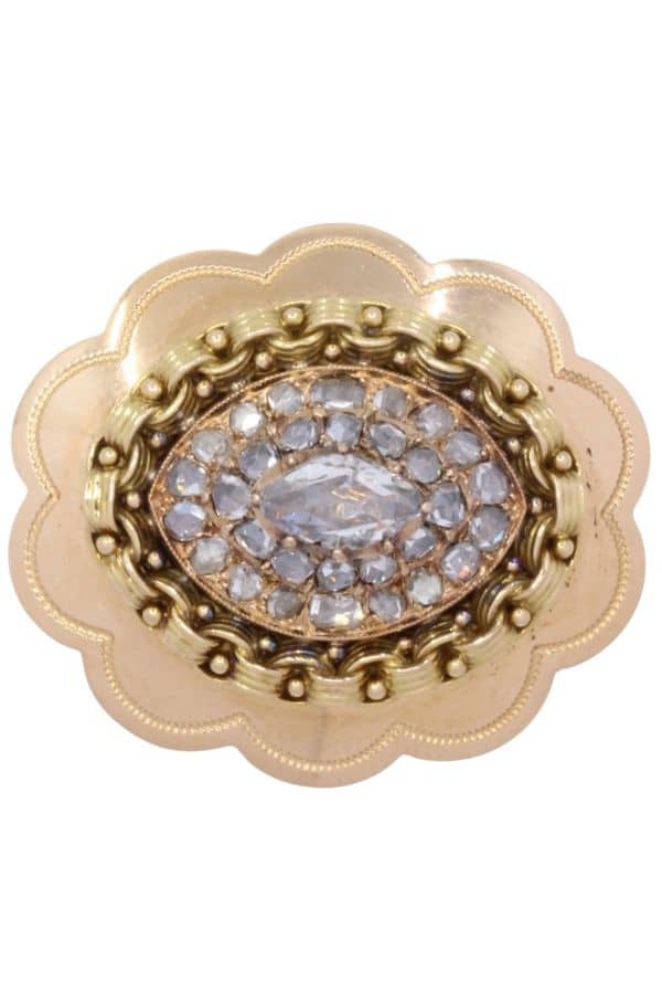 BROCHE ANCIENNE DIAMANTS