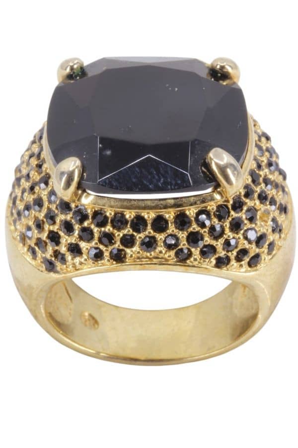 Fancy Ring With Black Stones, photo 1 of 2