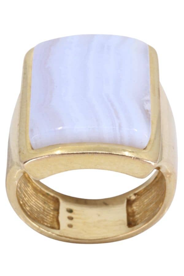 BAGUE FANTAISIE CALCEDOINE, photo 1 sur 2