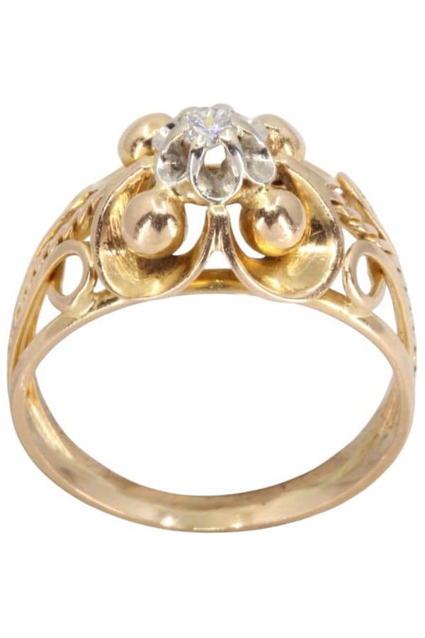 BAGUE DIAMANT 1950', photo 2 sur 3