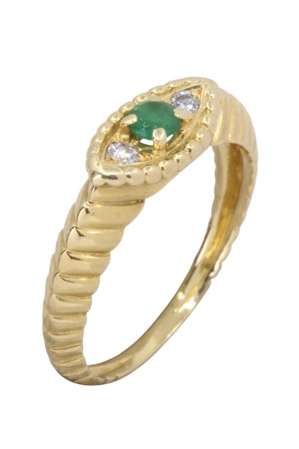 Bague Jonc Godron Émeraude - photo 2