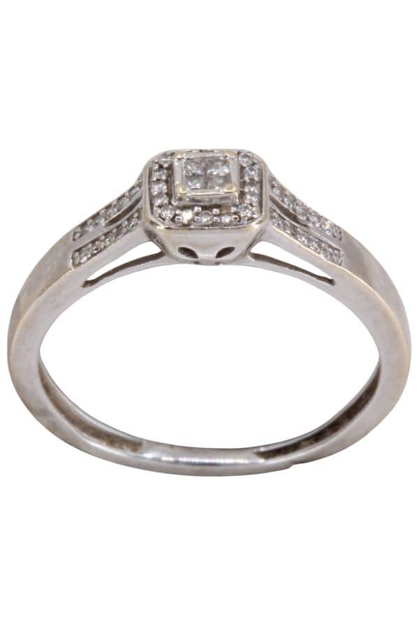 BAGUE DIAMANTS STYLE SOLITAIRE, photo 2 sur 3