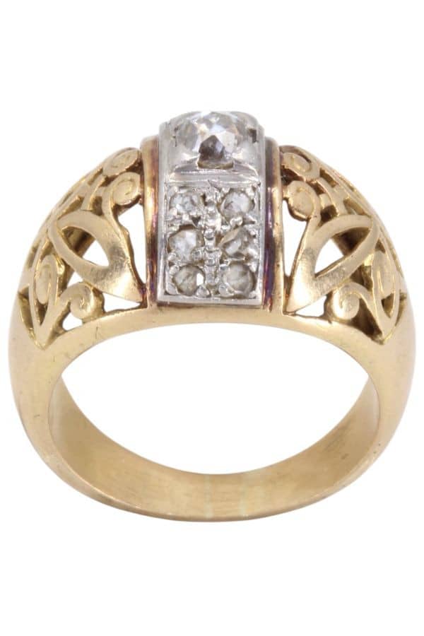 BAGUE DIAMANTS 1950', photo 2 sur 3