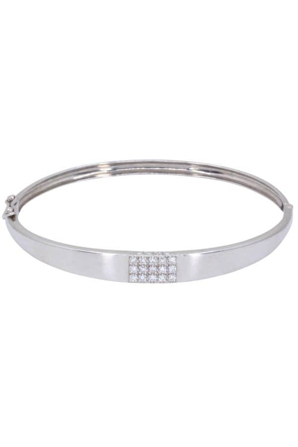 BRACELET JONC OUVRANT DIAMANTS, photo 2 sur 3