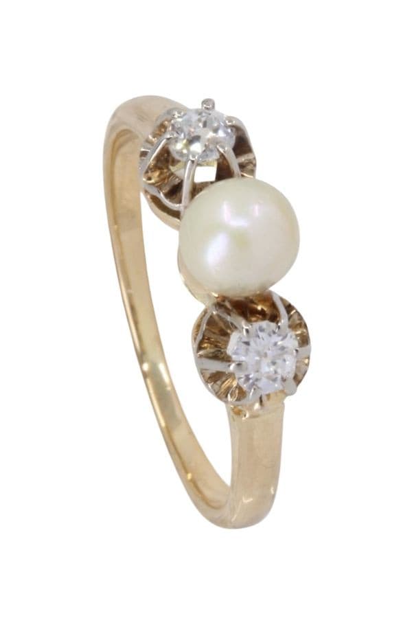 Bague Jarretière Perle et Diamants - photo 4