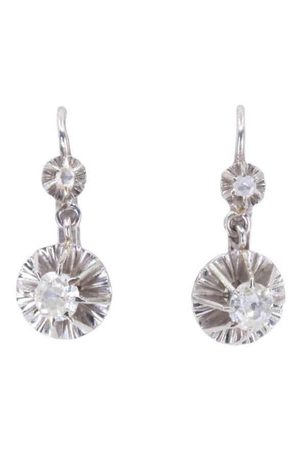 DORMEUSES ANCIENNES DIAMANTS, photo 2 sur 3