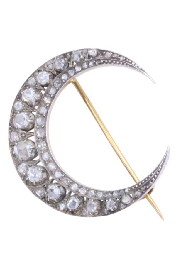 BROCHE LUNE ANCIENNE, photo 2 sur 3