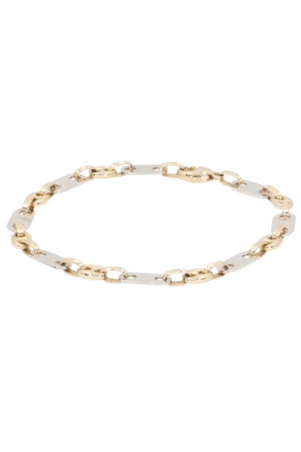 Bracelet Plaques et Grains de Cafe