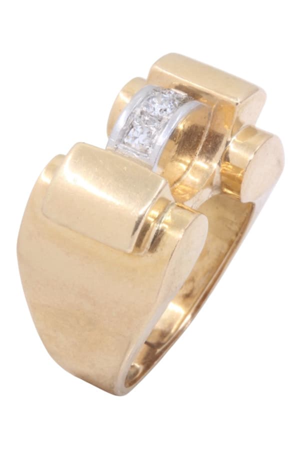 Bague Tank Saphirs Blancs - photo 3