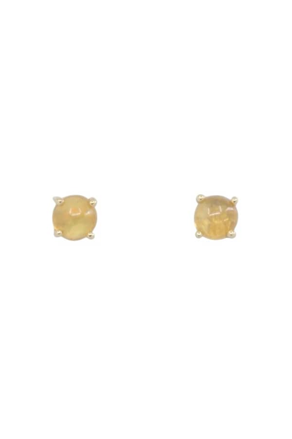 BOUCLES D'OREILLES CLOUS OPALE, photo 2 sur 3