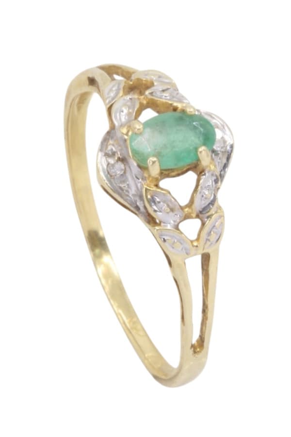 Bague Moderne Émeraude et Diamants - photo 4