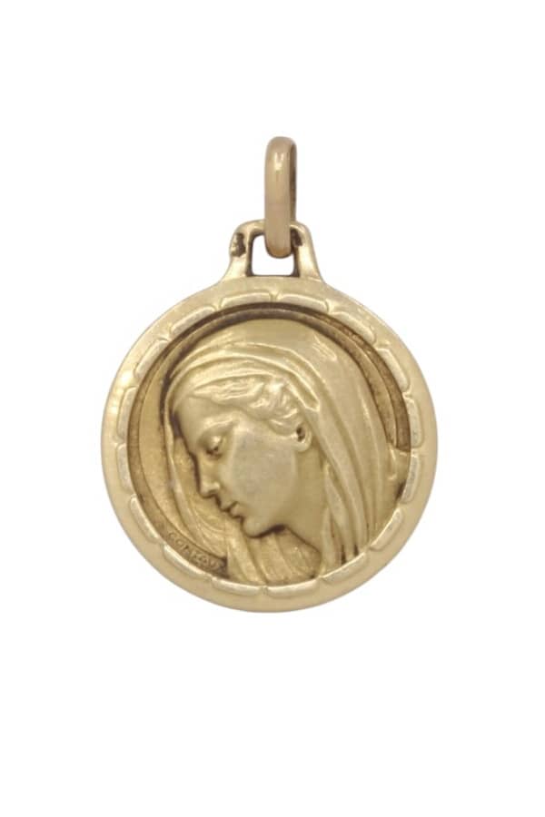 MEDAILLE VIERGE SIGNEE CONTAUX, photo 2 sur 3