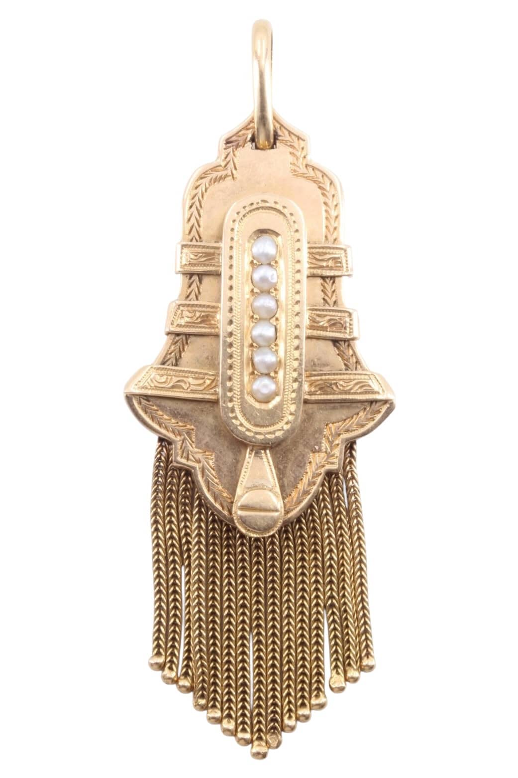 PENDENTIF NAPOLÉON III PERLES, photo 2 sur 3