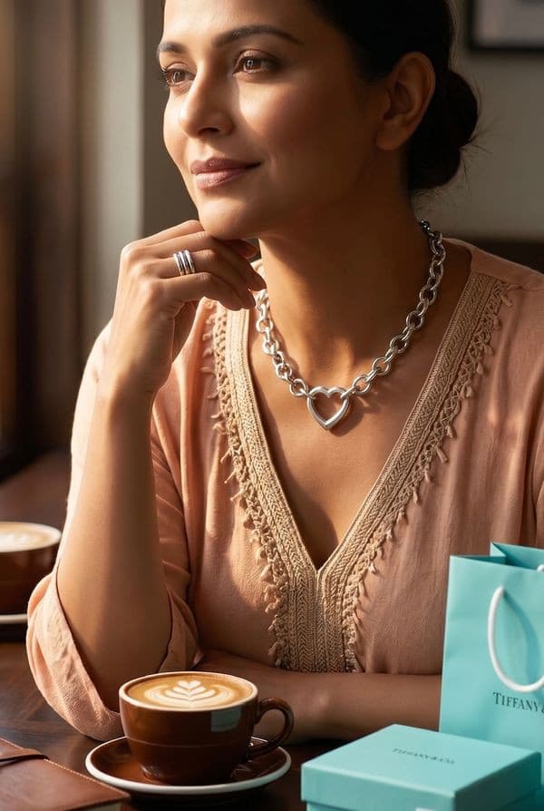 Collier Tiffany's Coeur Argent - photo 2