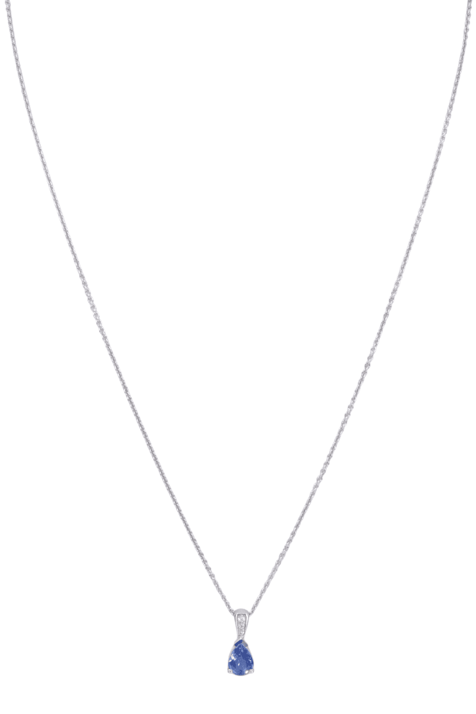 COLLIER SAPHIR DE CEYLAN ET DIAMANTS, photo 2 of 3