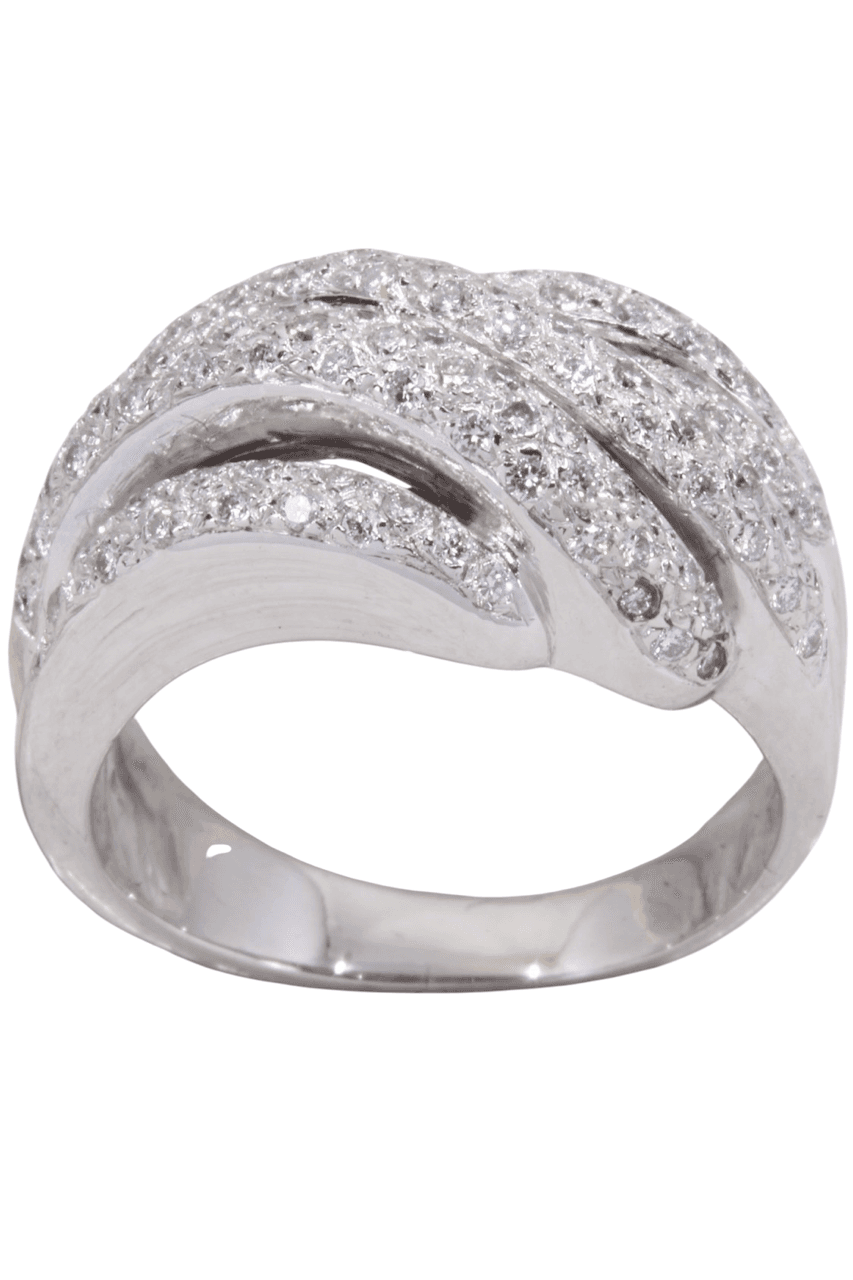 BAGUE ENTRELACÉE DIAMANTS, photo 2 sur 3