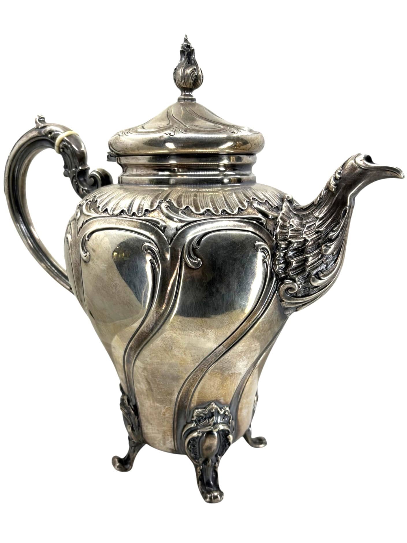 CAETIÈRE EN ARGENT ART-NOUVEAU, photo 2 sur 3